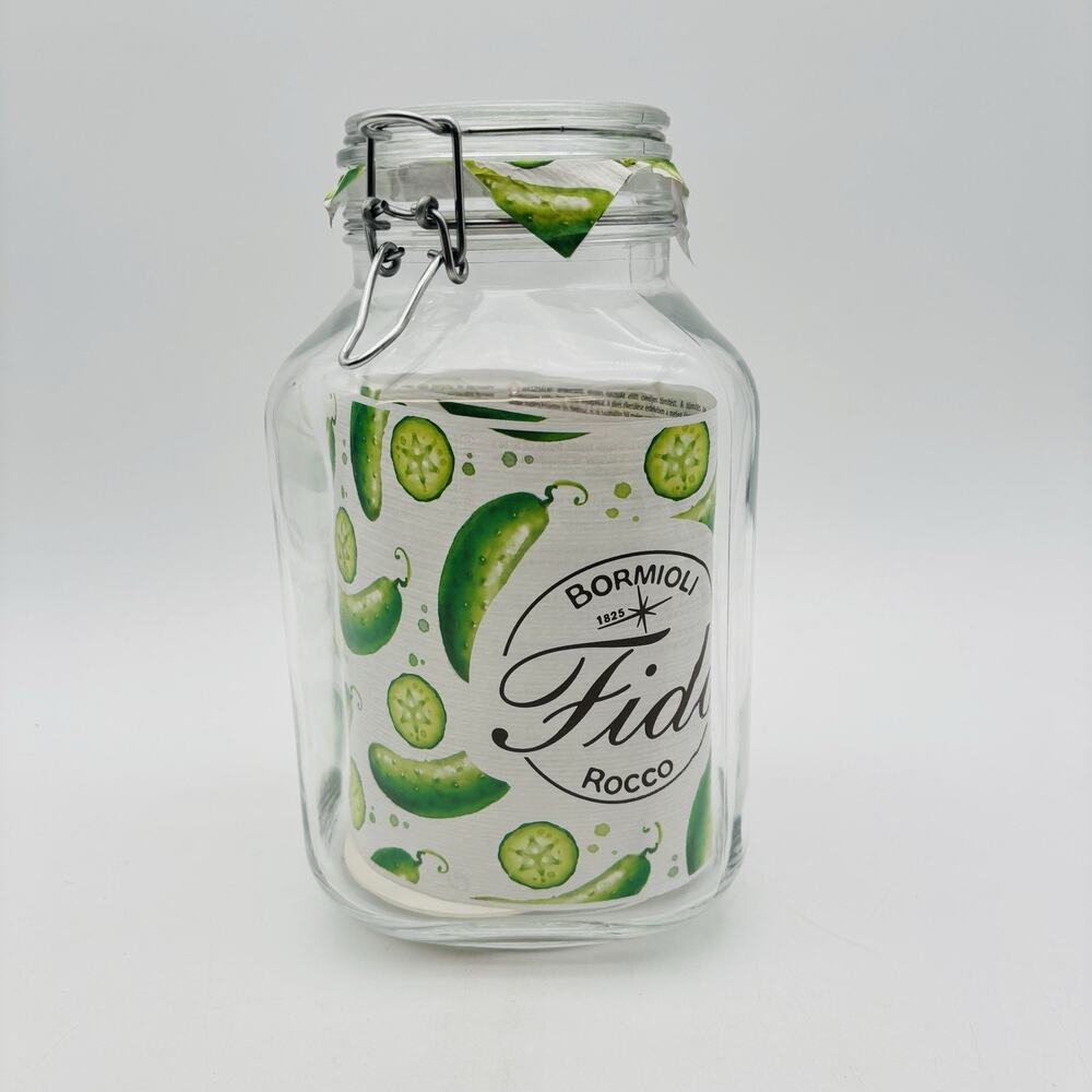 New - BORMIOLI ROCCO FIDO GLASS JAR CANNING 3 liters MADE IN ITALY NEW